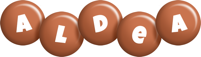 Aldea candy-brown logo