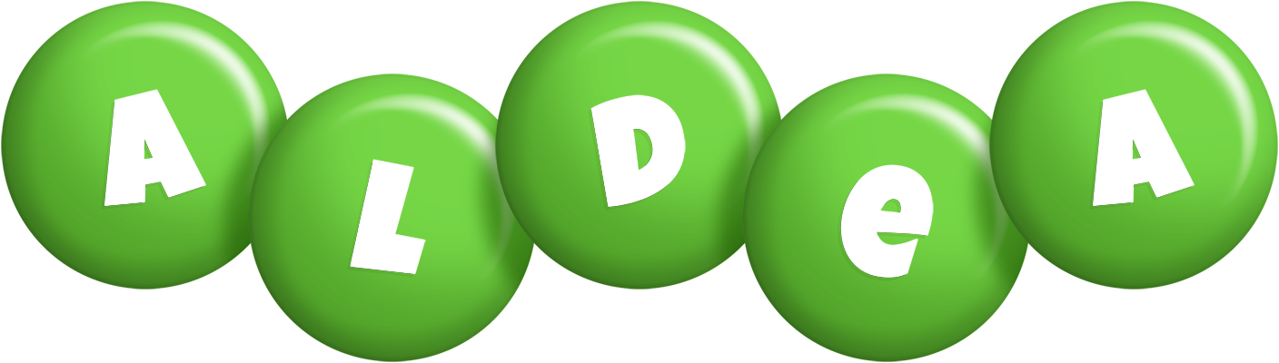 Aldea candy-green logo
