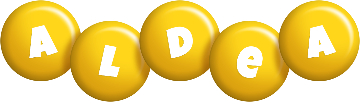Aldea candy-yellow logo