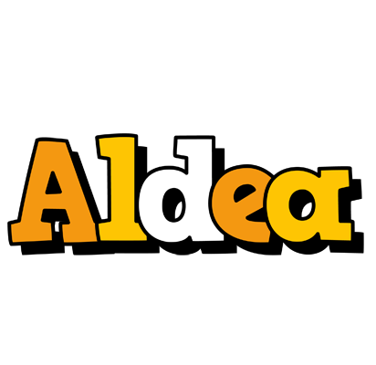 Aldea cartoon logo