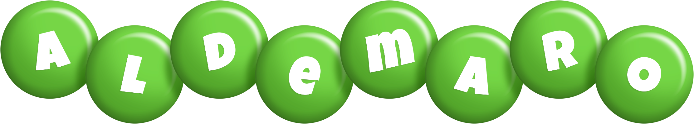 Aldemaro candy-green logo
