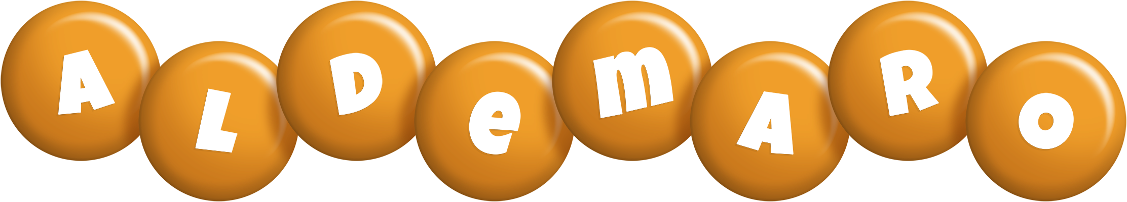 Aldemaro candy-orange logo