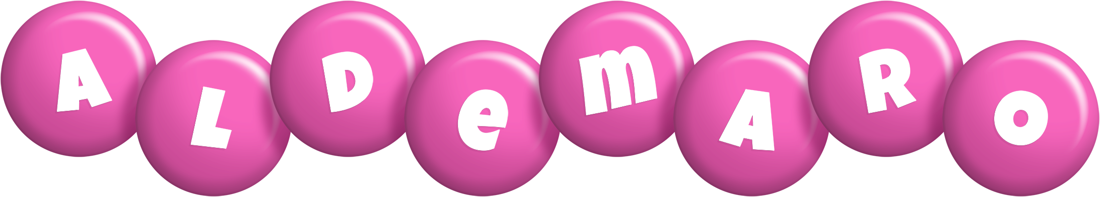 Aldemaro candy-pink logo