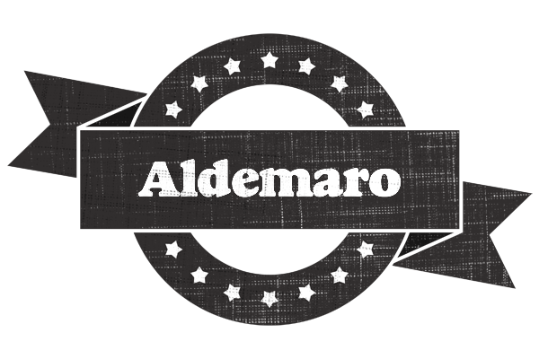 Aldemaro grunge logo