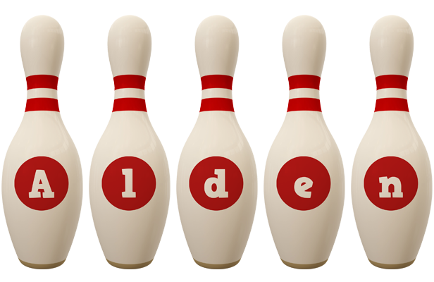 Alden bowling-pin logo