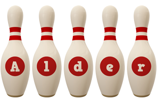 Alder bowling-pin logo