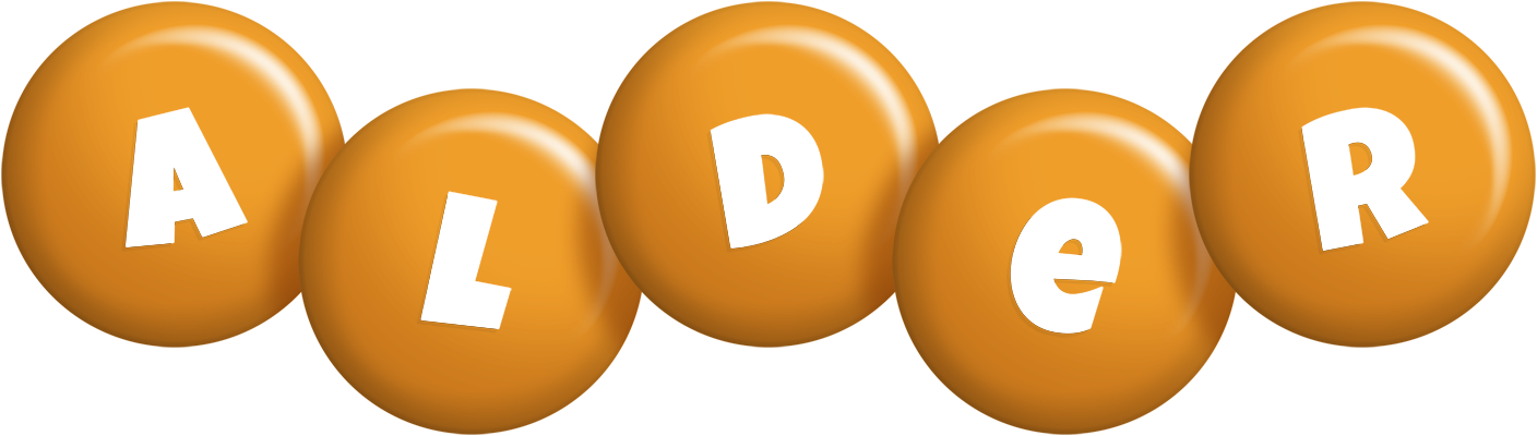 Alder candy-orange logo