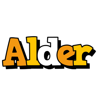 Alder cartoon logo