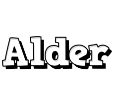 Alder snowing logo