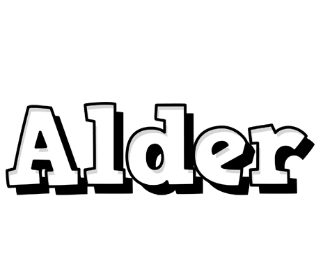 Alder snowing logo