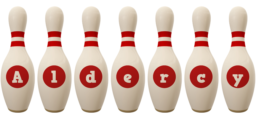 Aldercy bowling-pin logo