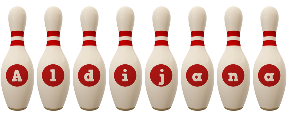 Aldijana bowling-pin logo
