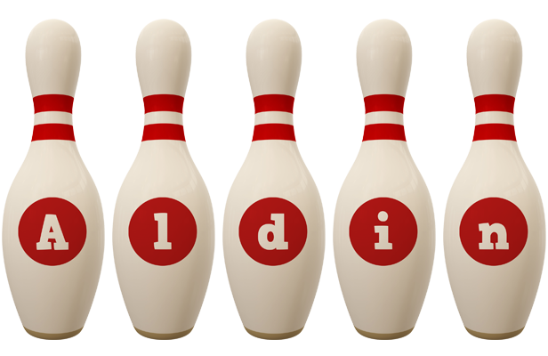 Aldin bowling-pin logo