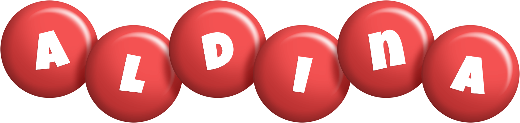 Aldina candy-red logo