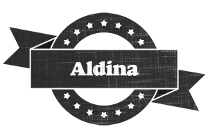 Aldina grunge logo