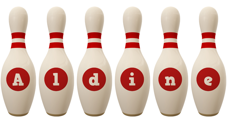 Aldine bowling-pin logo