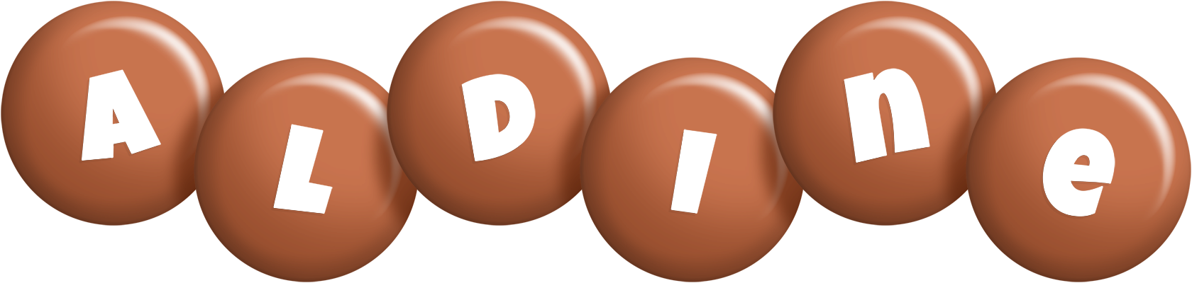 Aldine candy-brown logo