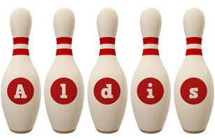 Aldis bowling-pin logo