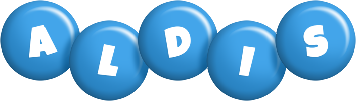 Aldis candy-blue logo