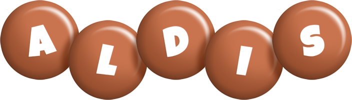 Aldis candy-brown logo