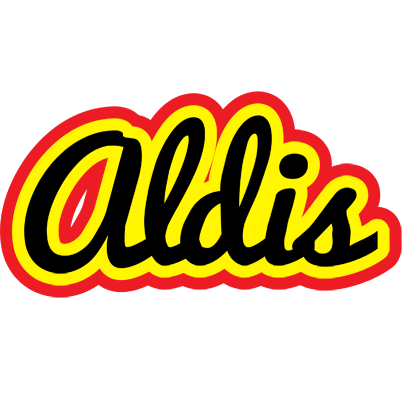 Aldis flaming logo
