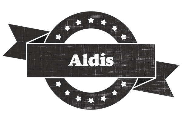 Aldis grunge logo