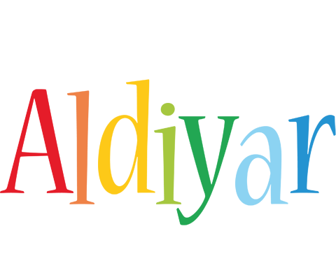 Aldiyar birthday logo