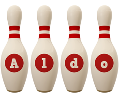 Aldo bowling-pin logo