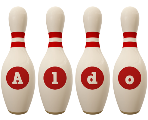 Aldo bowling-pin logo