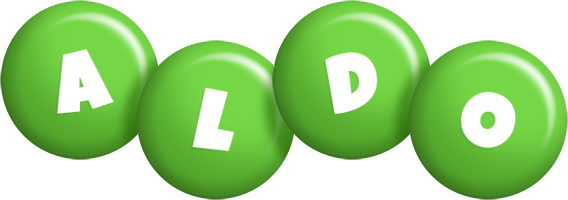 Aldo candy-green logo