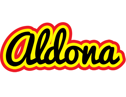 Aldona flaming logo