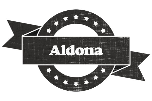 Aldona grunge logo