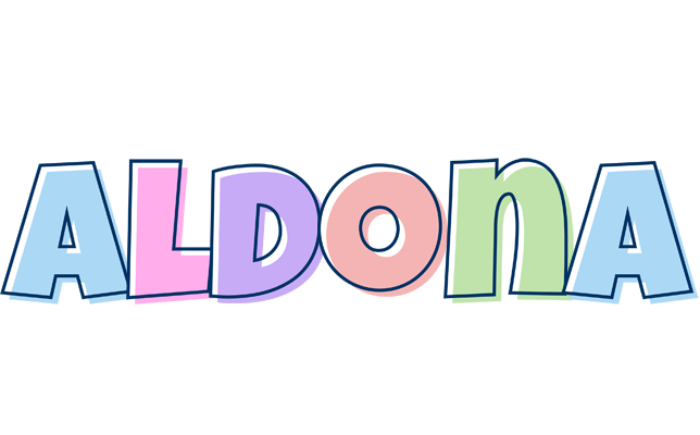 Aldona pastel logo