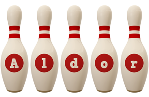 Aldor bowling-pin logo