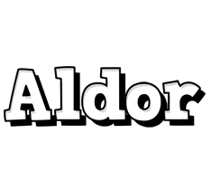 Aldor snowing logo