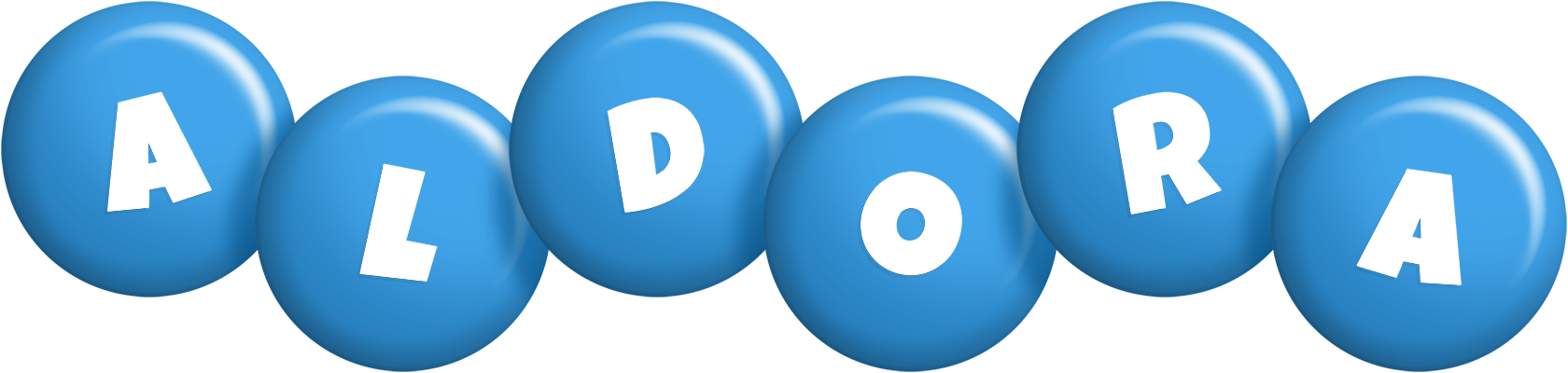 Aldora candy-blue logo