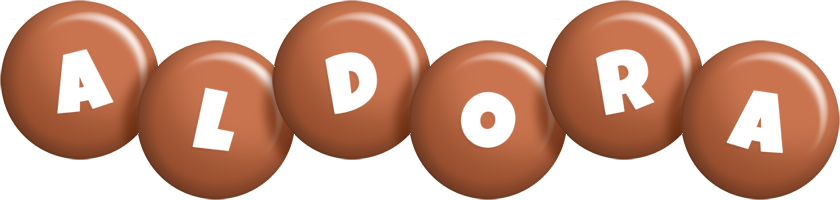 Aldora candy-brown logo