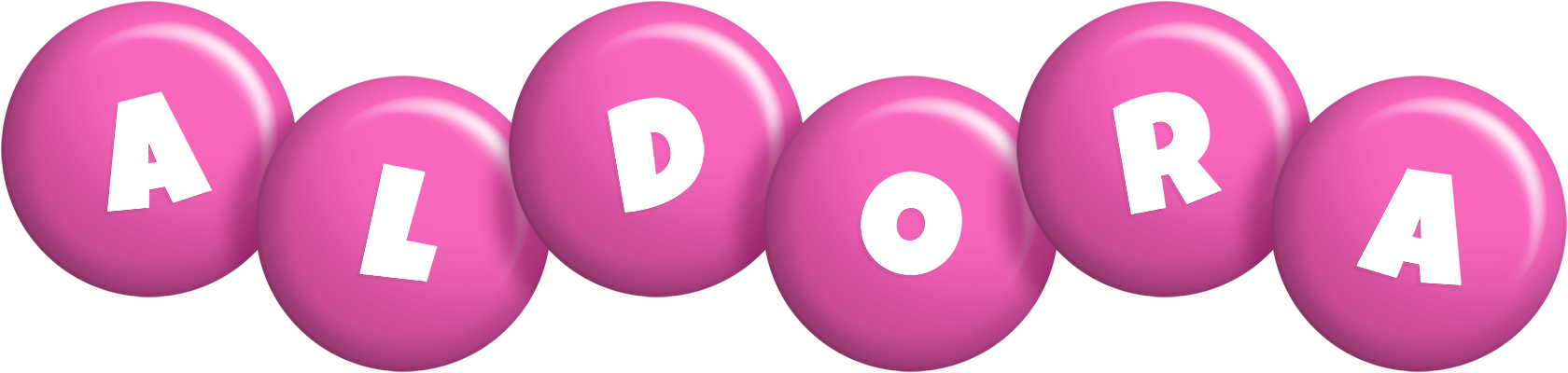 Aldora candy-pink logo