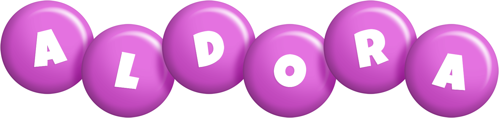 Aldora candy-purple logo