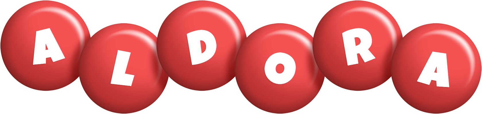 Aldora candy-red logo