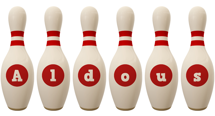 Aldous bowling-pin logo