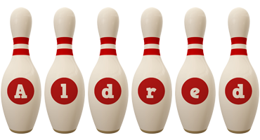 Aldred bowling-pin logo