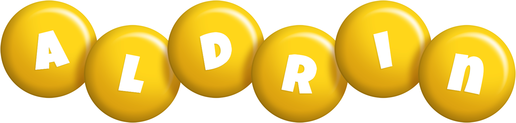 Aldrin candy-yellow logo