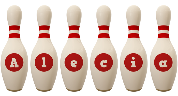 Alecia bowling-pin logo