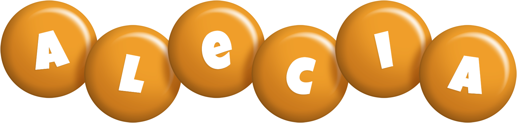 Alecia candy-orange logo