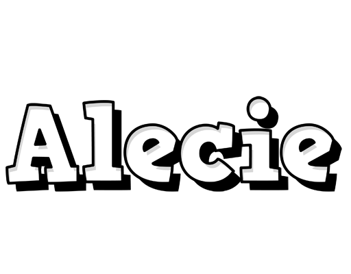 Alecie snowing logo
