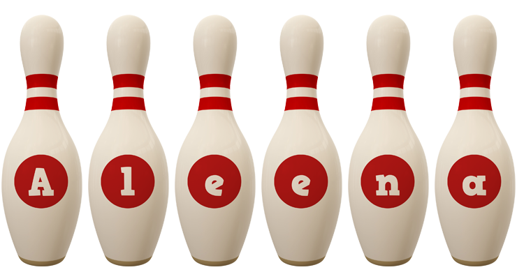 Aleena bowling-pin logo