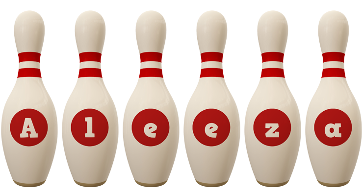Aleeza bowling-pin logo