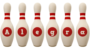Alegra bowling-pin logo