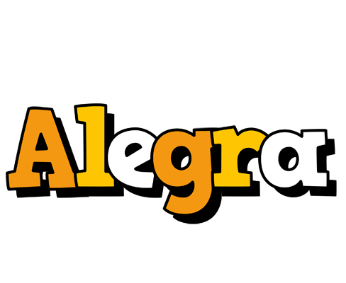 Alegra cartoon logo